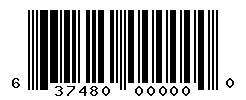 UPC barcode 637480000000