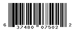 UPC 637480075022 barcode image