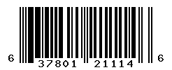 UPC barcode number 637801211146