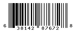 UPC barcode number 638142876728