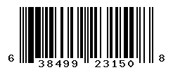 UPC barcode 638499231508