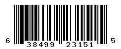 UPC barcode 638499231515