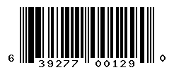 UPC barcode number 639277001290