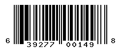 UPC barcode 639277001498