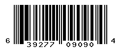 UPC barcode number 639277090904