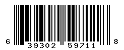 UPC barcode number 639302597118