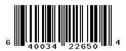 upc 640034226504 barcode image