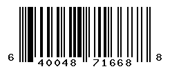 UPC barcode number 640048716688