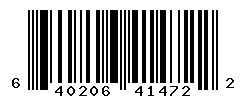 UPC barcode number 640206414722