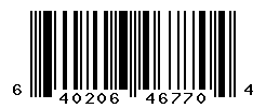 UPC barcode number 640206467704