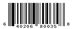 UPC barcode 640206800358