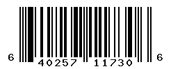 UPC barcode number 640257117306