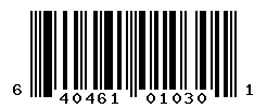 UPC barcode number 640461010301