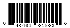 UPC barcode number 640461018000
