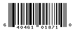 UPC barcode number 640461018710