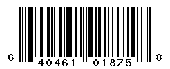 UPC barcode number 640461018758