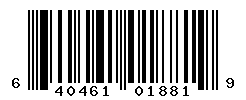 UPC barcode number 640461018819