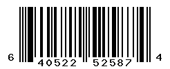 UPC barcode number 640522525874