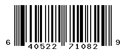 UPC barcode number 640522710829