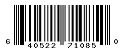 UPC barcode number 640522710850