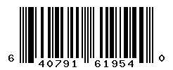 UPC barcode number 640791619540