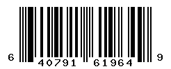 UPC barcode number 640791619649