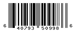 UPC barcode number 640793509986