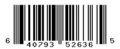 UPC barcode number 640793526365