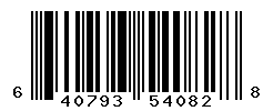 UPC barcode number 640793540828
