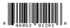 UPC barcode number 640852912016