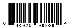 UPC barcode number 640925998084