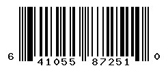 UPC barcode number 641055872510