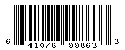 UPC barcode 641076998633