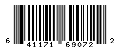 UPC barcode number 641171690722