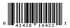 UPC 641438104221 barcode image