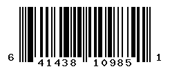 upc 641438109851 barcode image
