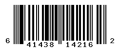 UPC barcode number 641438142162