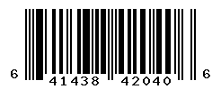 UPC barcode number 641438420406