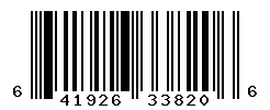 UPC barcode number 641926338206