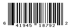 UPC barcode number 641945187922