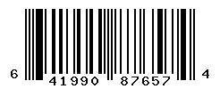 UPC barcode number 641990876574