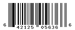 UPC barcode number 642125056366