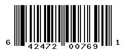 UPC barcode number 642472007691
