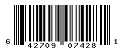 UPC barcode number 642709074281