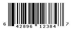 UPC barcode number 642896123847