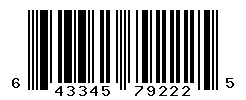 UPC barcode 643345792225