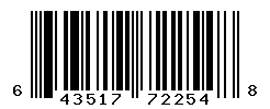 UPC barcode number 643517722548