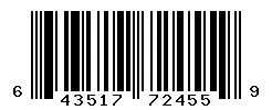 UPC 643517724559 barcode image