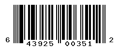upc 643925003512 barcode image