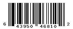 UPC barcode number 643950468102